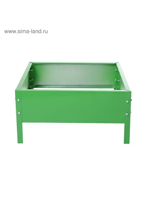 Greengo Клумба оцинкованная 50 х 50 х 15 см ярко-зелёная, 50x50, фото 7