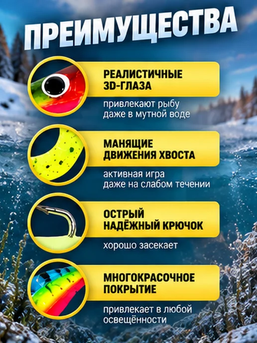 Заядлый рыбак Балансиры для зимней рыбалки, синий, фото 4