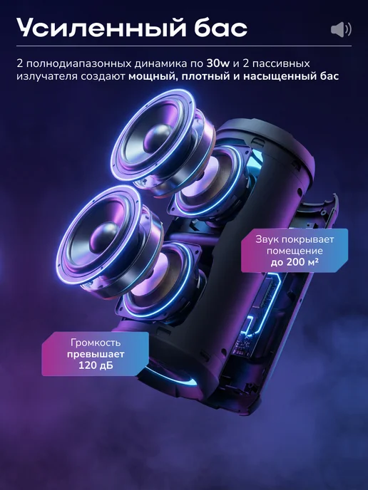 Колонка музыкальная беспроводная bluetooth, вариант, фото 2