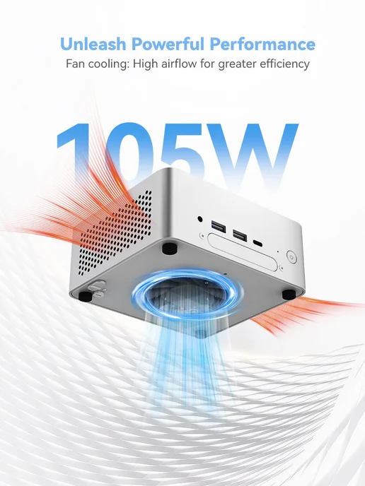BRENUC Мини-ПК intel Ultra5 225H, 16GB RAM 512GB SSD,mini pc, 16 ГБ, 2048 ГБ, фото 7