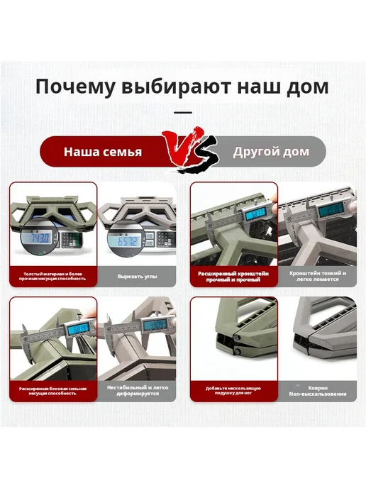 Черный складной пластиковый стул, портативный, небольшого ра, черный, фото 3