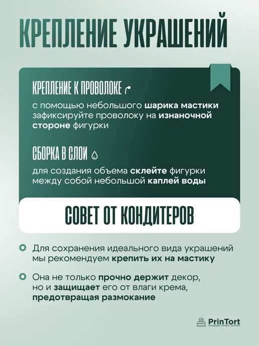 PrinTort Съедобные вафельные деньги для украшения торта, белый, фото 5