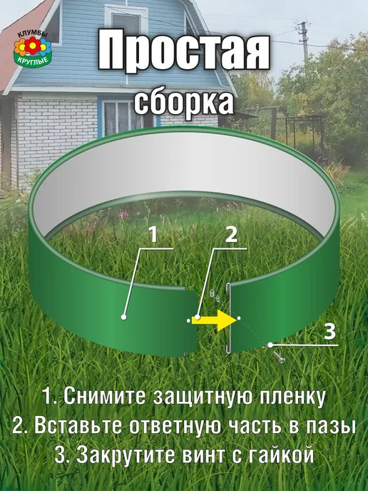 Грядка оцинкованная круглая 1,8 м Комплект для сборки, 1,8 м, 8 м, фото 7