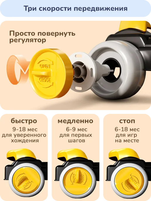 playokay Каталка ходунки музыкальные с игровой панелью, черный, фото 5