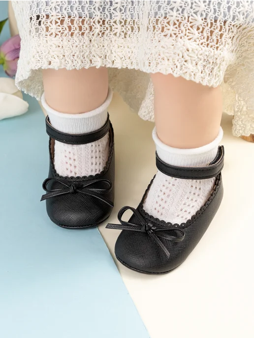 Kidsun пинетки для новорожденных девочек, черный, фото 7