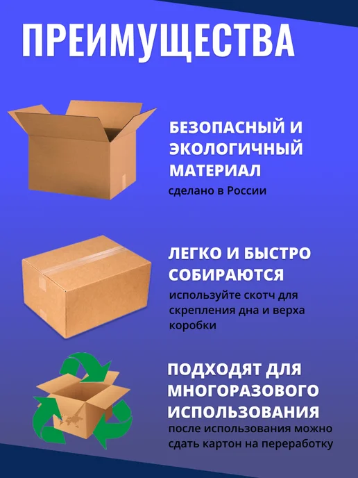 BOX_SMILE Коробки картонные для упаковки и хранения 20х20х15 см, 10 шт, 20 шт, фото 3