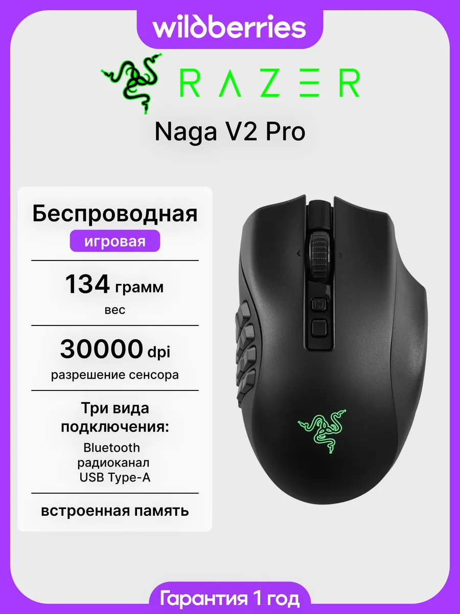 Razer Беспроводная мышь Naga V2 Pro