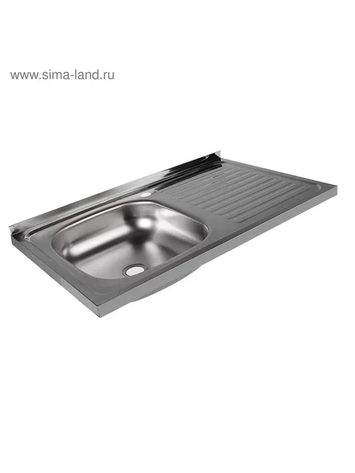 Мир обилия Мойка кухонная накладная без сифона 60х50 см левая, 80x50 см, фото 2
