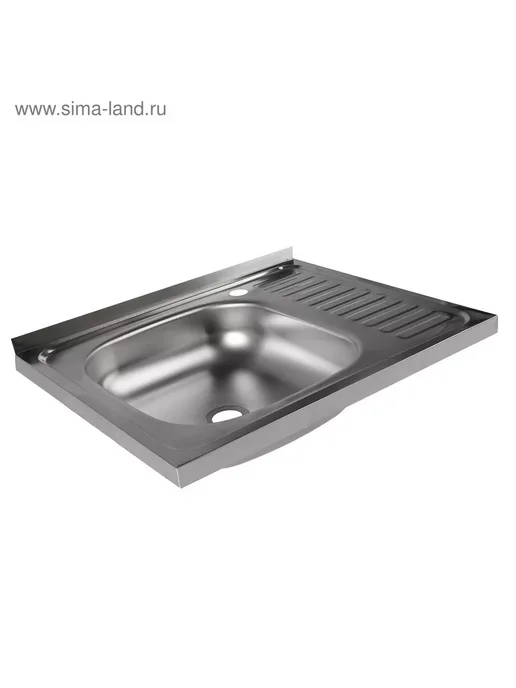 Мир обилия Мойка кухонная накладная без сифона 60х50 см левая, 60x50 см, фото 2