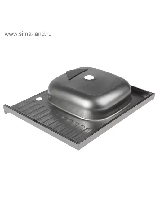Мир обилия Мойка кухонная накладная без сифона 60х50 см левая, 60x50 см, фото 3