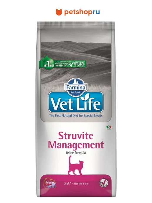 Сухой корм Farmina. Struvite Кошек для собак, 2 кг