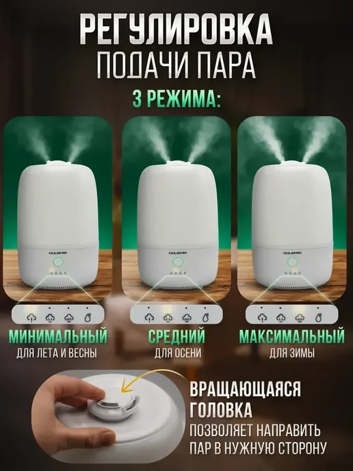Увлажнитель воздуха для дома с аромадиффузором, белый, фото 2