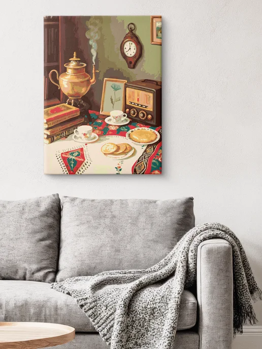 PICASSO отдыхает Картина по номерам завтрак с самоваром, вариант, фото 2
