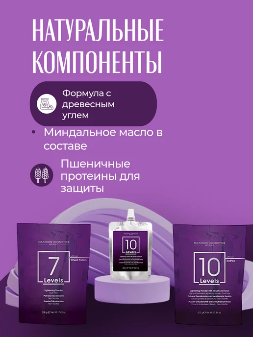 Diapason Cosmetics Осветляющая пудра для волос до 7 тонов 500гр, 500 г, фото 2