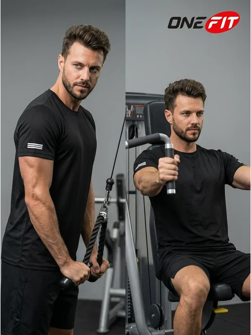 OneFit Футболка спортивная, черный, фото 5