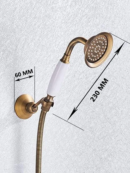 Смеситель для ванной и душа латунь, вариант, фото 7