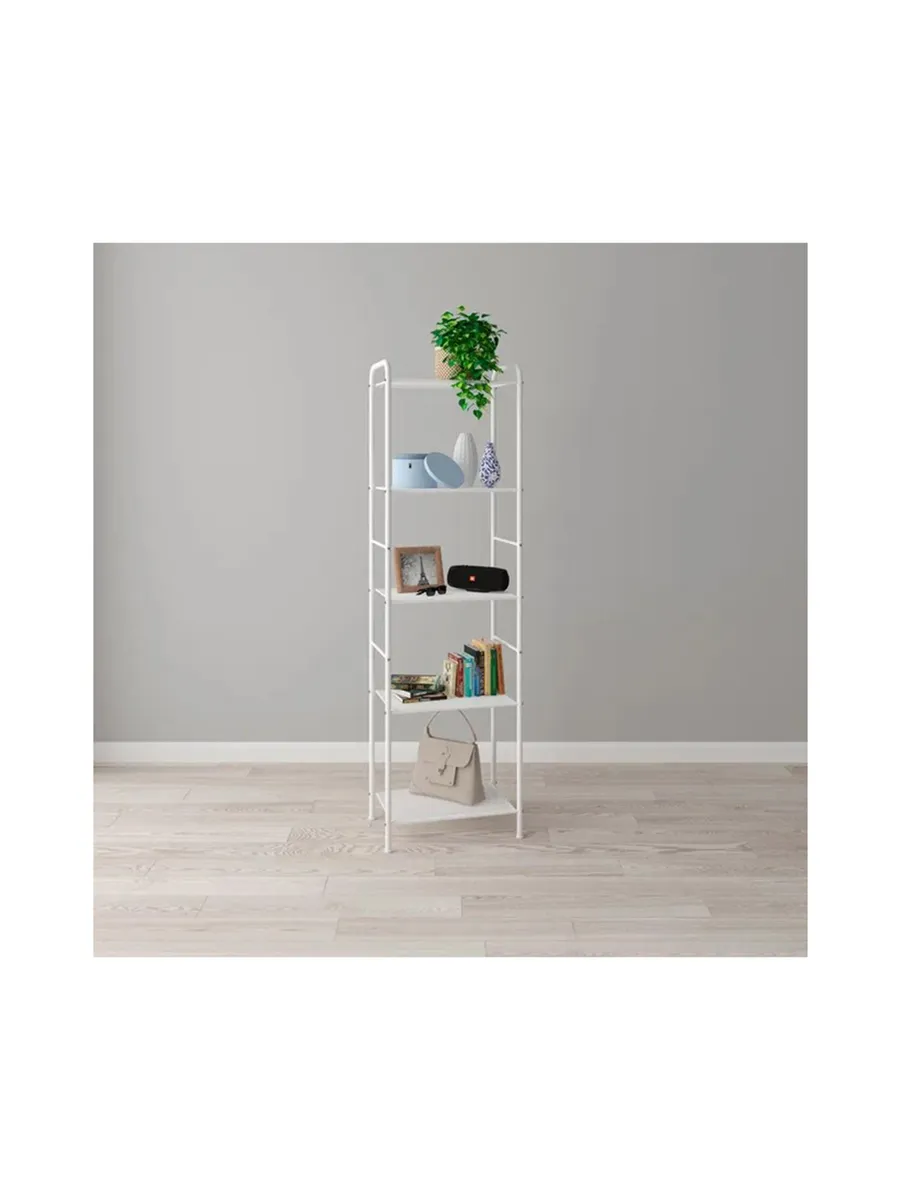 Стеллаж "Валенсия 14" Д45,5;Ш30;В120,5см (VALENCIA 14 Shelf rack) цвет белый ЗМИ (1)