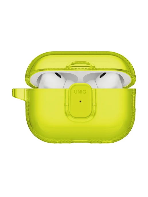 UNIQ Чехол на Airpods Pro 3, силиконовый, Glase PRO с замком, желтый, фото 3