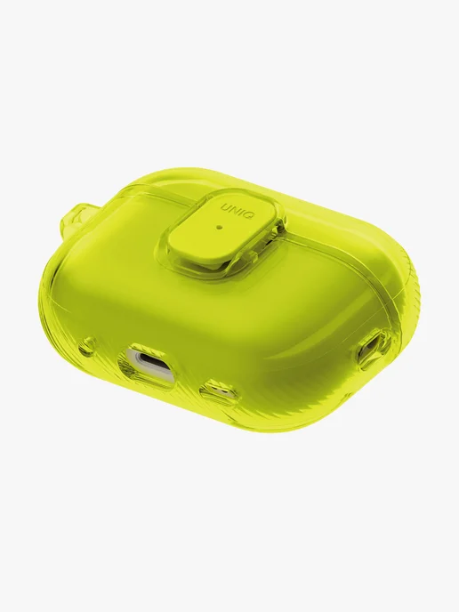 UNIQ Чехол на Airpods Pro 3, силиконовый, Glase PRO с замком, желтый, фото 5