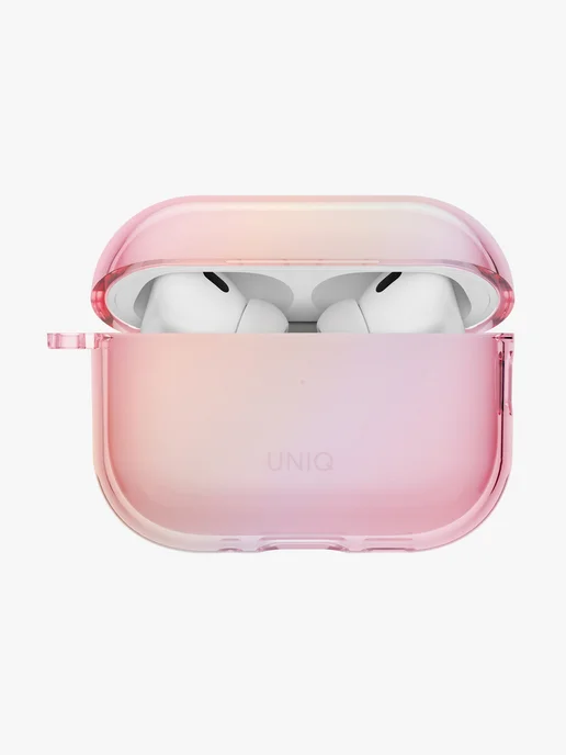 UNIQ Чехол на Airpods Pro 3, Iridescia переливающийся, розовый, фото 2