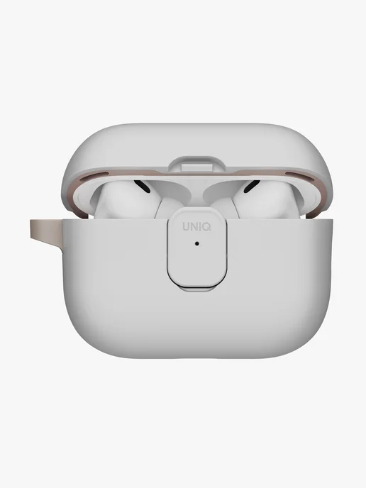 UNIQ Чехол на Airpods Pro 3, CLYDE с замком противоударный, серый, фото 2