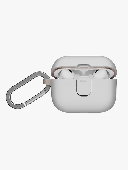 UNIQ Чехол на Airpods Pro 3, CLYDE с замком противоударный, серый, фото 4