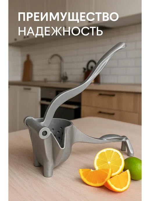 МСка Ручная соковыжималка для цитрусовых, серый, фото 3