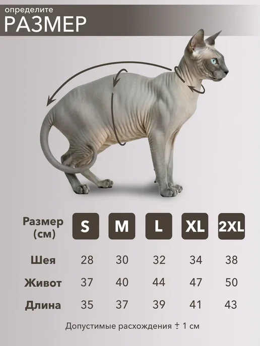 ALFAKOT Одежда для кошек. Кофта для сфинксов взрослых теплая, синий, фото 3