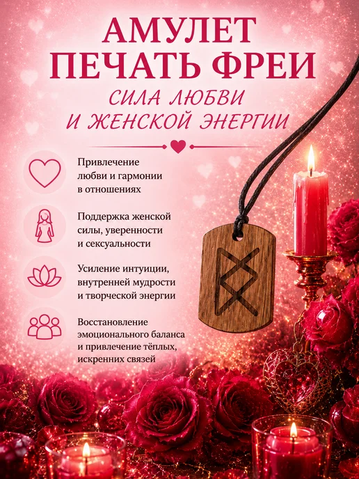 Амулет на шею Женский, коричневый