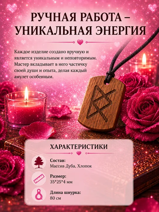 Амулет на шею Женский, коричневый, фото 3
