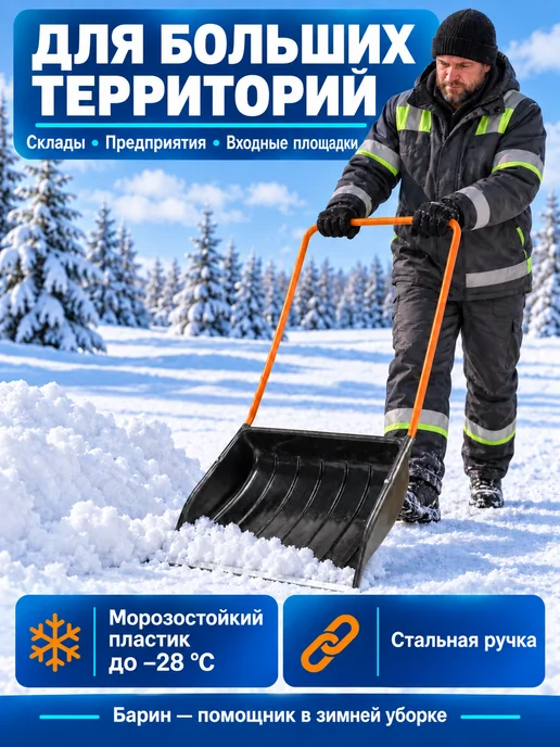 ДарСтрой Скрепер для снега, черный, фото 4