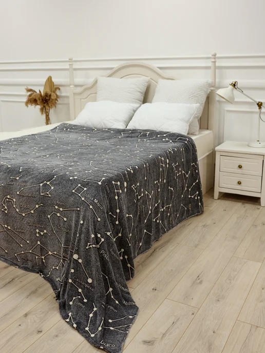 Home текстиль Плед светящийся в темноте созвездия 150х200, 150x200, фото 2