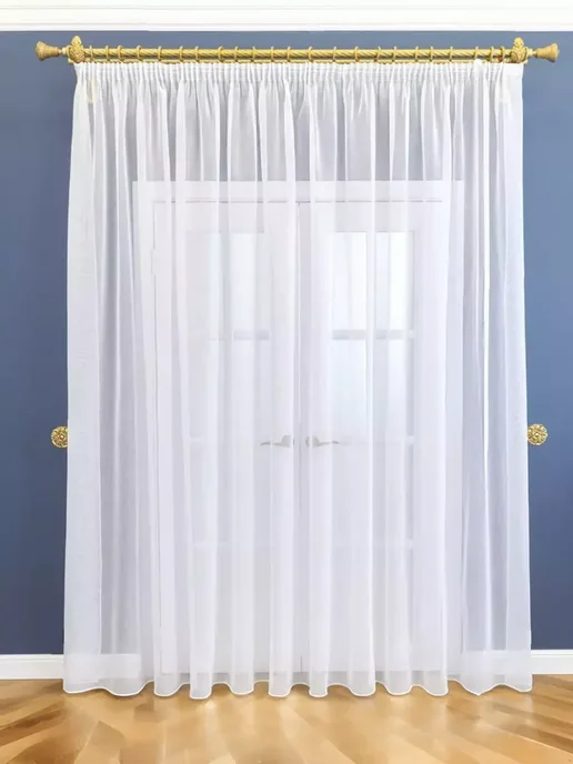 SEALYSE Тюль вуаль в спальню и гостиную длинная 300х200, 300x200, фото 2