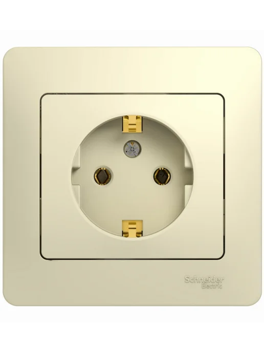 Systeme Electric Розетка силовая Систем Электрик Glossa бежевый, 2 шт, 2 шт, фото 2