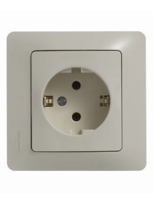 Systeme Electric Розетка силовая Систем Электрик Glossa бежевый, 2 шт, 2 шт, фото 4