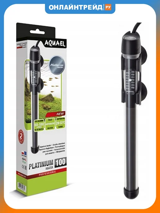 AQUAEL Нагреватель PLATINIUM HEATER для 60-100л. 100W, 60100 л, 100 Вт