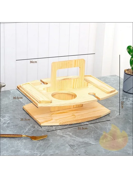 Садовый стол из березы 36х31х26 см, 36x31x26 см, фото 7