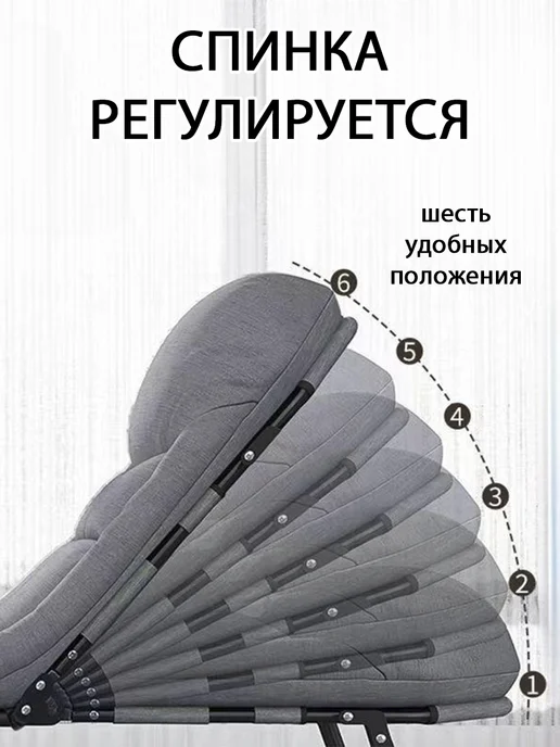 mircamping Раскладушка с матрасом взрослая для сна 200x83x38CM, серый, фото 6