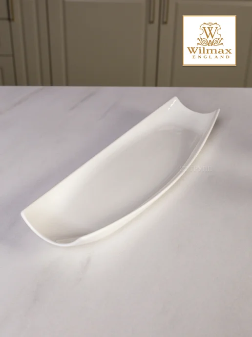 Wilmax England Блюдо сервировочное фарфоровое 40х13см, 40x13 см, фото 7