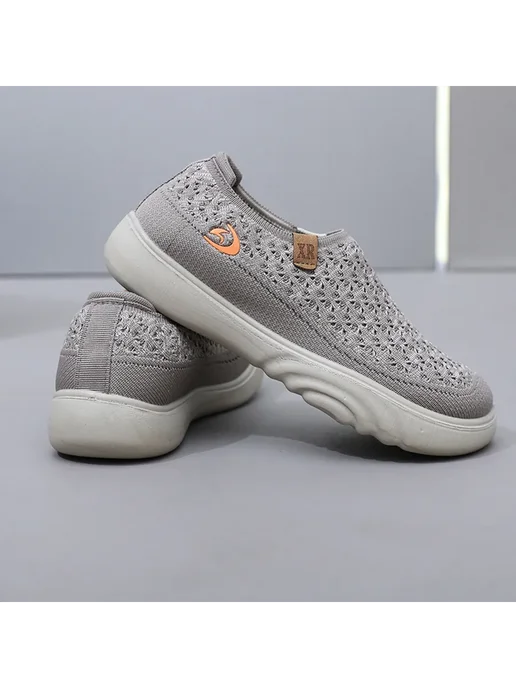 Женские мокасины Slip-On дышащие для прогулок походов (Кофе, вариант, фото 5