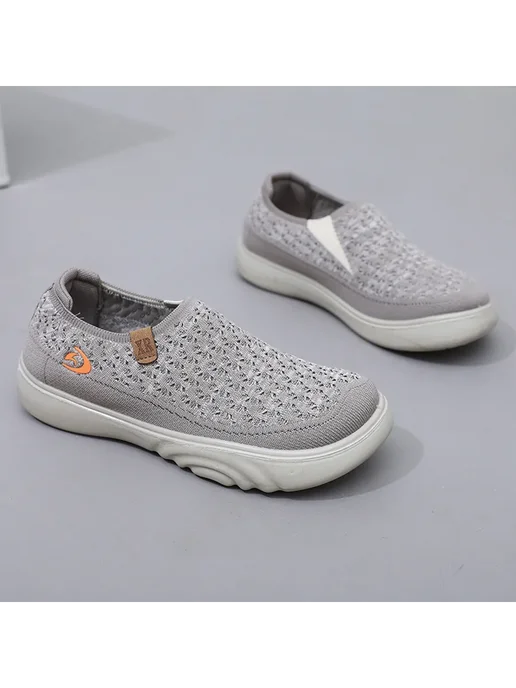 Женские мокасины Slip On дышащие для прогулок и отдыха (Кофе, вариант, фото 2