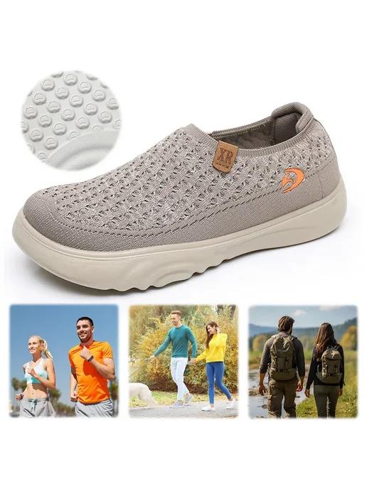 Женские мокасины Slip On дышащие для прогулок и отдыха (Кофе, вариант, фото 6