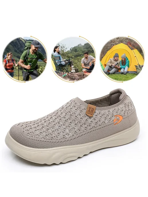 Женские мокасины Slip On дышащие для прогулок и отдыха (Кофе, вариант, фото 7
