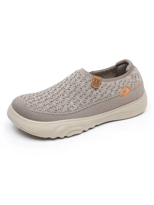 Женские мокасины Slip On дышащие для прогулок и отдыха (Кофе, вариант, фото 8