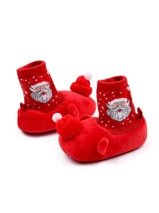 BABY.STORE Новогодние пинетки-носочки для новорожденных малышей, красный, фото 8