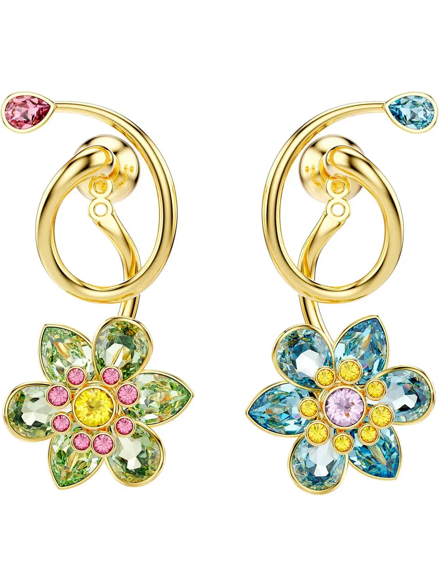 Серьги SWAROVSKI 5709025, искусственный камень, золото