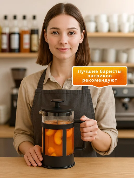 Homa Френч-пресс стеклянный заварочный чайник, 1000 мл, 1000 мл, фото 6
