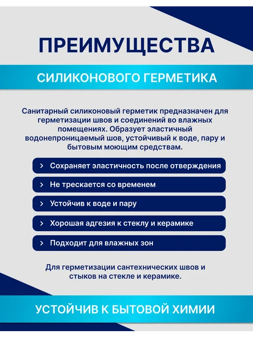 Герметик Tytan Санитарный силиконовый (Белый), 85мл, 85 мл, прозрачный, фото 5