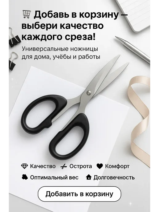 НАС3 Ножницы универсальные для дома острые, вариант, фото 7