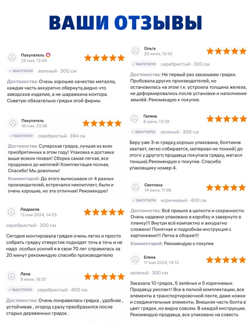 АГРОГРЯДКИ Грядка оцинкованная 3 м для дачи 1,0х3,0х0,20 м, 0.96x3.0x0.15 м, 3 м, фото 6